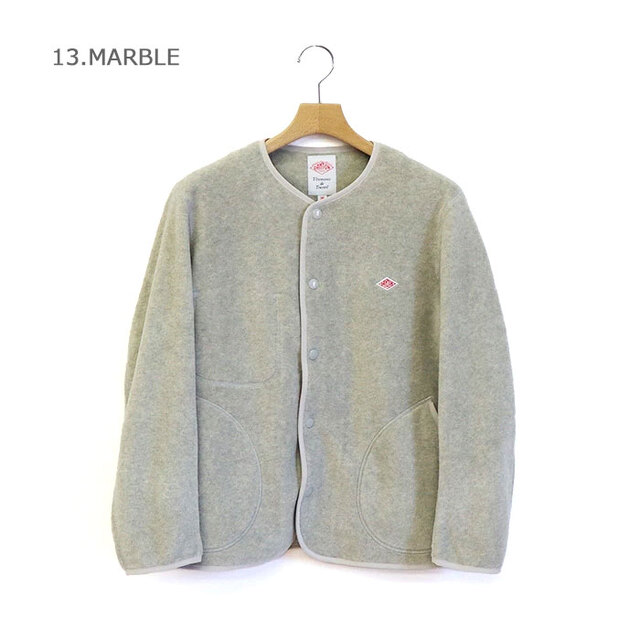 DANTON ダントン レディース フリース カラーレスジャケット WOMEN JD-8911/13.MARBLE