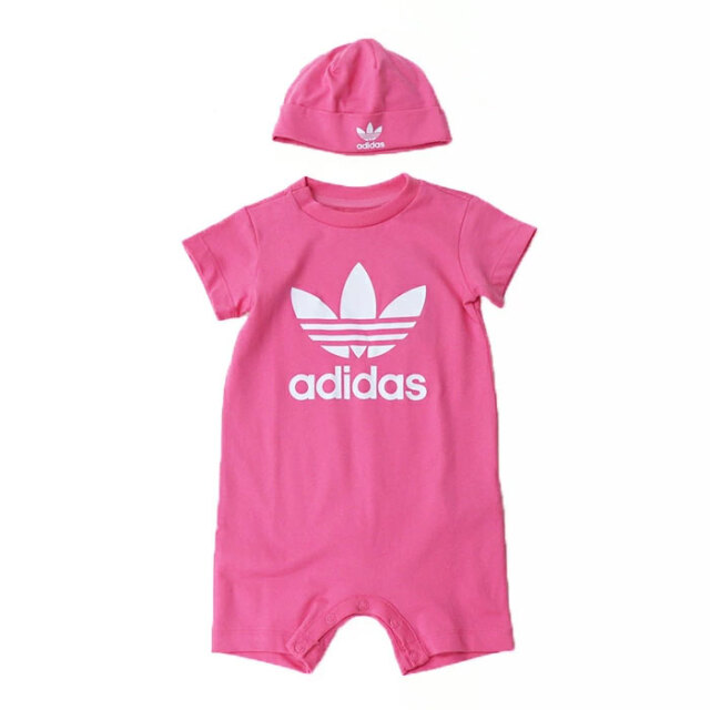 adidas アディダス ベビー ギフトセット ジャンプスーツ&ビーニー JMS58