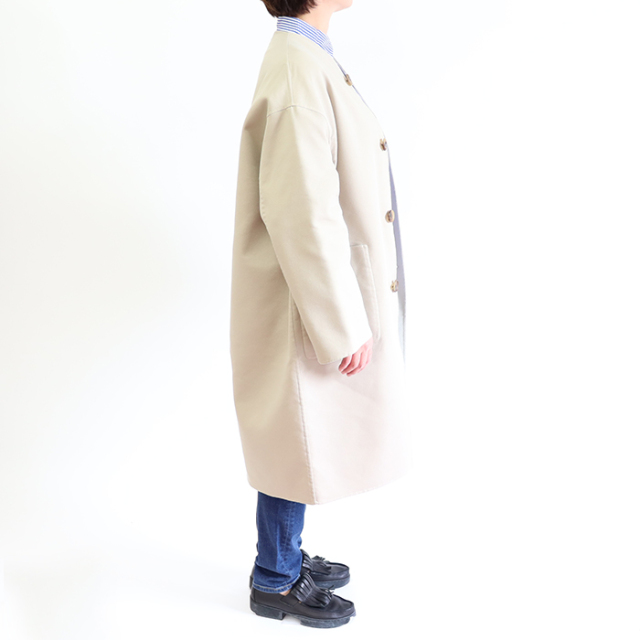 LE GLAZIK ルグラジック レディース リバーシブル カラーレスコート