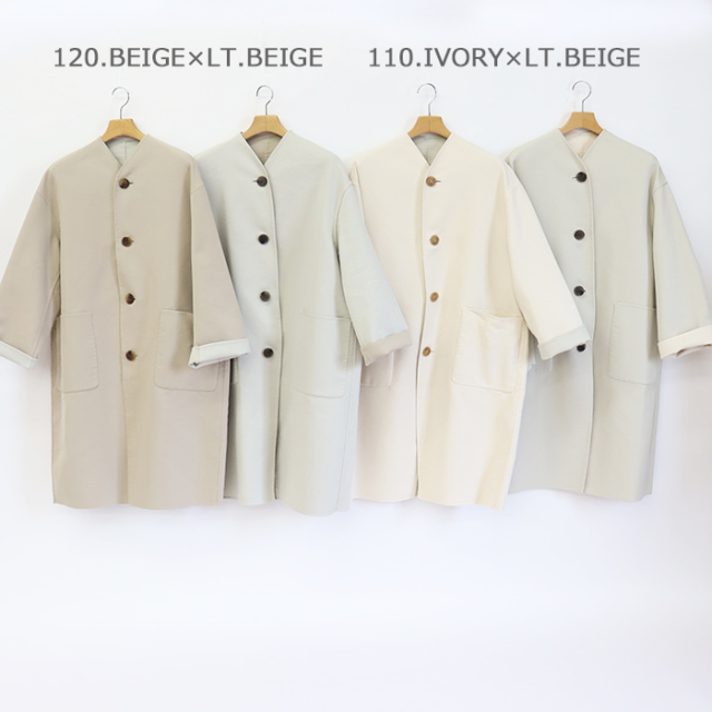 LE GLAZIK ルグラジック レディース リバーシブル カラーレスコート