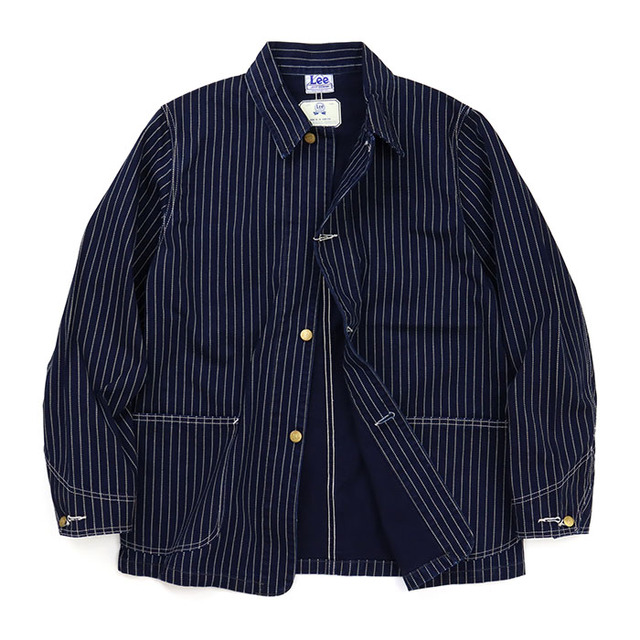 Lee リー ジャケット VINTAGE LOCO JACKET ビンテージロコジャケット DUNGAREES LM7320 ストライプ 200 淡色ブルー 246/200.ストライプ