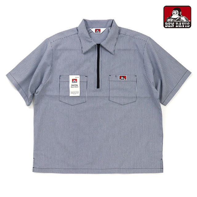 BEN DAVIS ベンデイビス ハーフジップ 半袖ワークシャツ ND-26580025