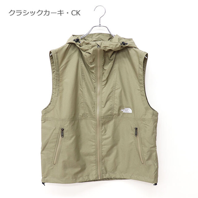 THE NORTH FACE ザ・ノース・フェイス コンパクトフーデッドベスト NP22635/クラシックカーキ・CK