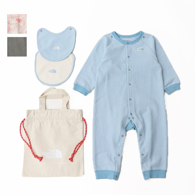 THE NORTH FACE ザ・ノース・フェイス ベビーロングスリーブロンパース＆2Pビブ（ベビー） NTB82402