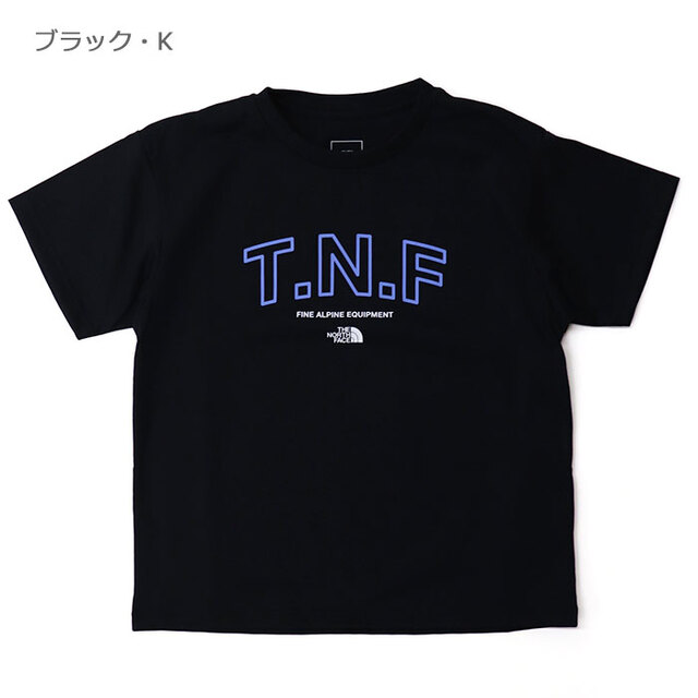 THE NORTH FACE ザ・ノース・フェイス キッズ ショートスリーブTNFグラフィックティー NTJ32602/ブラック・K