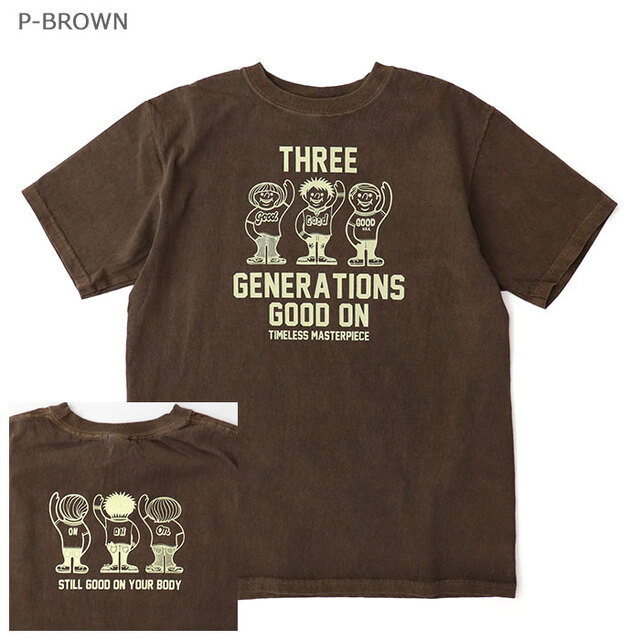Good On グッドオン 半袖Tシャツ THREE GENERATION ショートスリーブＴシャツ OLSS1241P