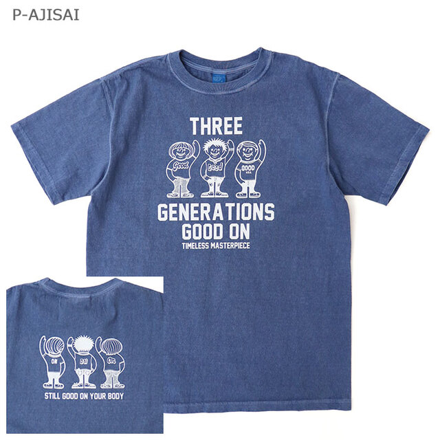 Good On グッドオン 半袖Tシャツ THREE GENERATION ショートスリーブＴシャツ OLSS1241P/P-AJISAI