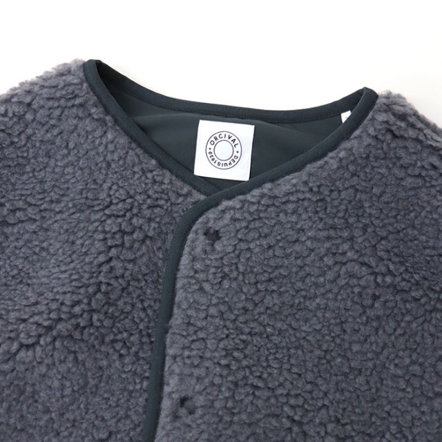 ORCIVAL オーシバル レディース ボアフリース ノーカラーベスト OR