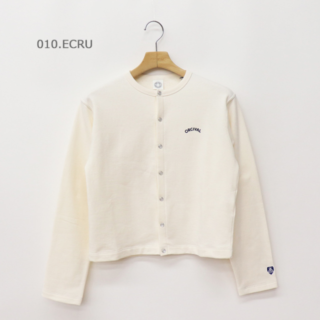 ORCIVAL | コットン裏毛 クルーネックカーディガン WOMEN OR-C0435 MAZ