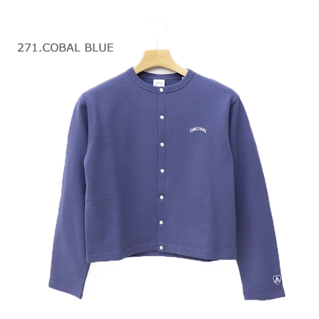ORCIVAL | コットン裏毛 クルーネックカーディガン WOMEN OR-C0435 MAZ