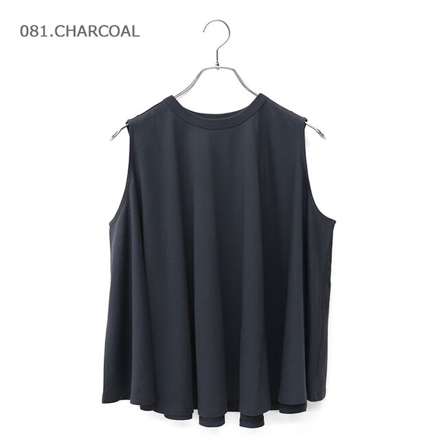 ORCIVAL オーシバル レディース スリーブレス ブラウス OR-C0533OEJ/081.CHARCOAL