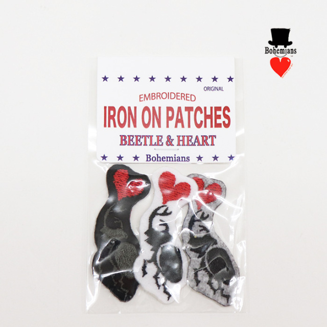 Bohemians ボヘミアンズ ビートルハートS アイロンパッチ BEETLE&HEART