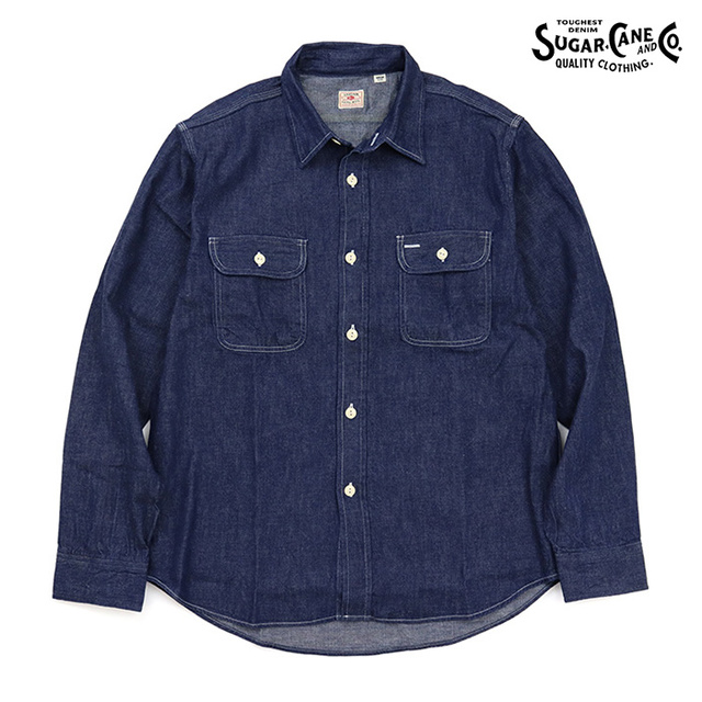 SUGAR CANE シュガーケーン シャツ BLUE DENIM WORK SHIRT ブルーデニム ワークシャツ SC27852