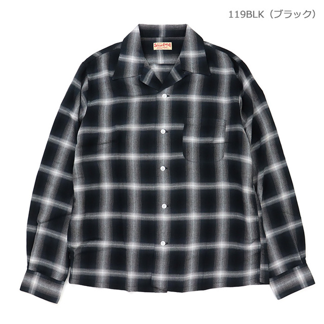 SUGAR CANE シュガーケーン シャツ RAYON OMBRE CHECK OPEN SHIRT レーヨン オンブレチェック オープン シャツ SC29120