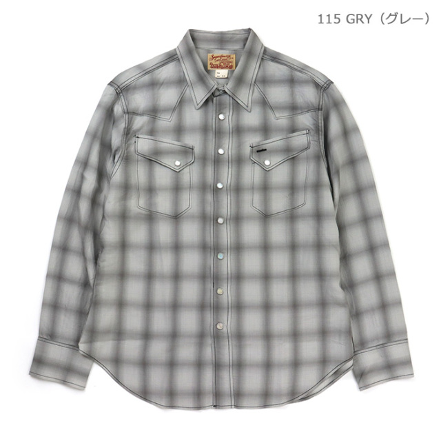 SUGAR CANE シュガーケーン オンブレチェック ウエスタンシャツ SC29688 SUGAR CANE シュガーケーン オンブレチェック ウエスタンシャツ SC29688