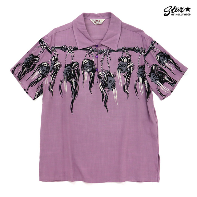STAR OF HOLLYWOOD スターオブハリウッド HOPSACK RAYON PULLOVER SHIRT SHRUNKEN HEAD ホップサックレーヨン プルオーバーシャツ シュランケンヘッド SH39704