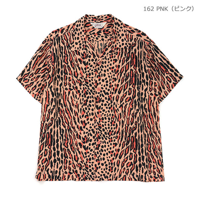 □STAR OF HOLLYWOOD スターオブハリウッド HIGH DENSITY RAYON OPEN SHIRT OCELOT ハイデンシティレーヨン オープンシャツ オセロット SH39708