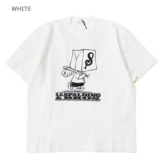 A.G.SPALDING & BROS. エージースポルディング & ブロス Tシャツ SKETCHBOOK3 ORIGINAL GRAPHIC TEE SPL-AGS-261003/WHITE