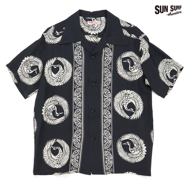 SUN SURF サンサーフ シャツ RAYON HAWAIIAN SHIRT ORIENTAL BORDER レーヨン ハワイアンシャツ オリエンタル・ボーダー SS39629