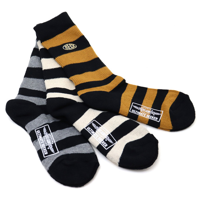 TOYS McCOY トイズマッコイ TMA2535 3-PACK BORDERED BOOTS SOCKS 3