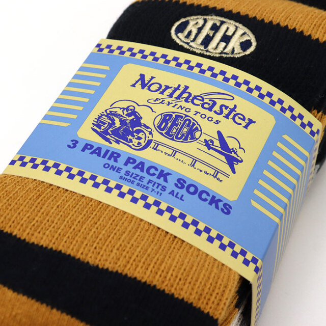 TOYS McCOY トイズマッコイ TMA2535 3-PACK BORDERED BOOTS SOCKS 3
