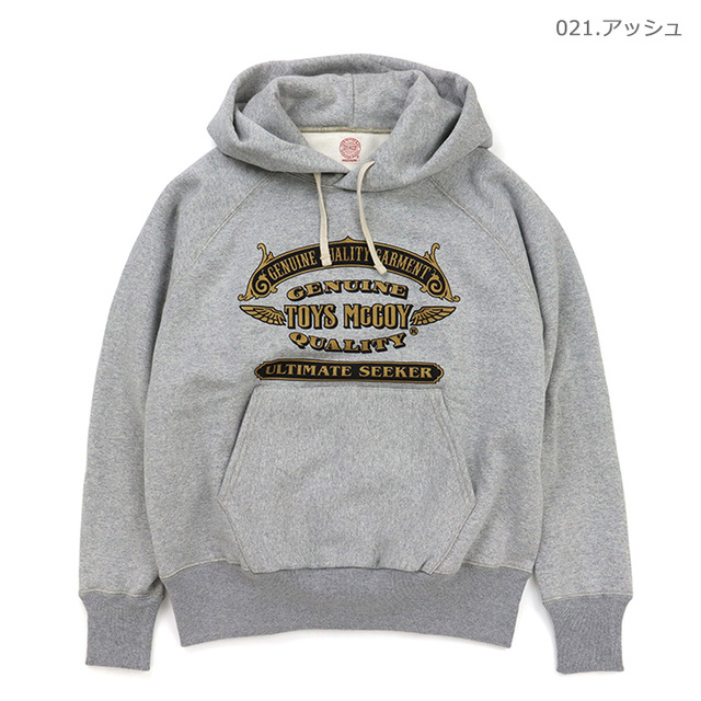 ■TOYS McCOY トイズマッコイ スウェット HEAVYWEIGHT RAGLAN SWEAT PARKA TOYS McCOY OLD SIGN LOGO ヘヴィーウェイト ラグラン スウェットパーカ トイズマッコイ オールド サイン ロゴ TMC2655/021.アッシュ
