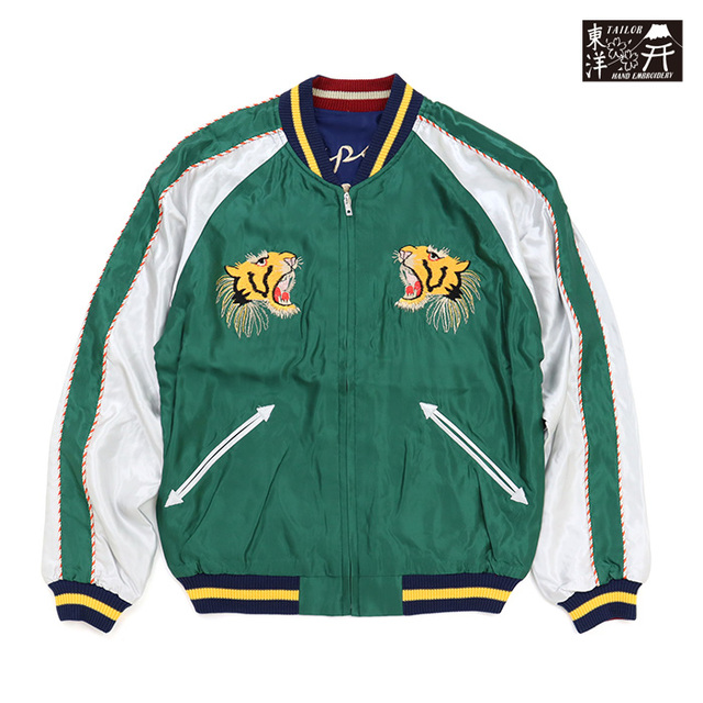 TAILOR TOYO テーラー東洋 ジャケット Mid 1950s Style Acetate Souvenir Jacket ROARING TIGER × EAGLE 1950年代中期スタイル アセテート スーベニアジャケット ロアリング・タイガー×イーグル TT15972-145