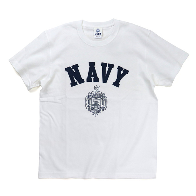 USNA アメリカ海軍兵学校 ヘビーウェイト プリント 半袖Tシャツ USNA-022