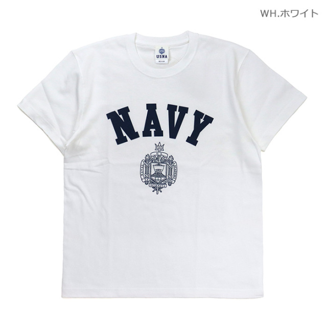 USNA アメリカ海軍兵学校 ヘビーウェイト プリント 半袖Tシャツ USNA-022