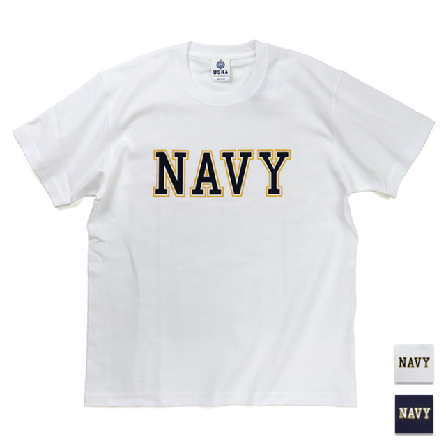 USNA アメリカ海軍兵学校 ヘビーウェイト プリント 半袖Tシャツ USNA-024