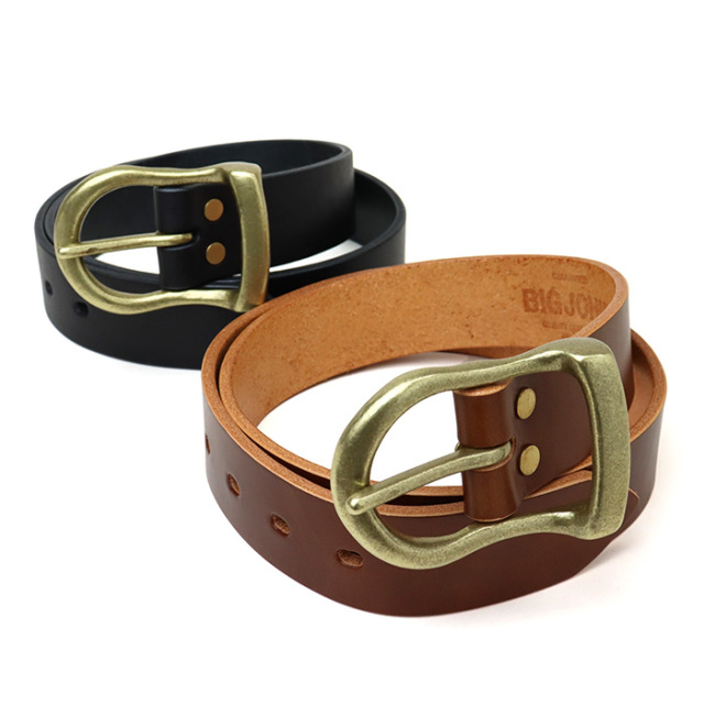 BIG JOHN ビッグジョン 5ミリ厚 姫路レザーベルト VBLT02 BK