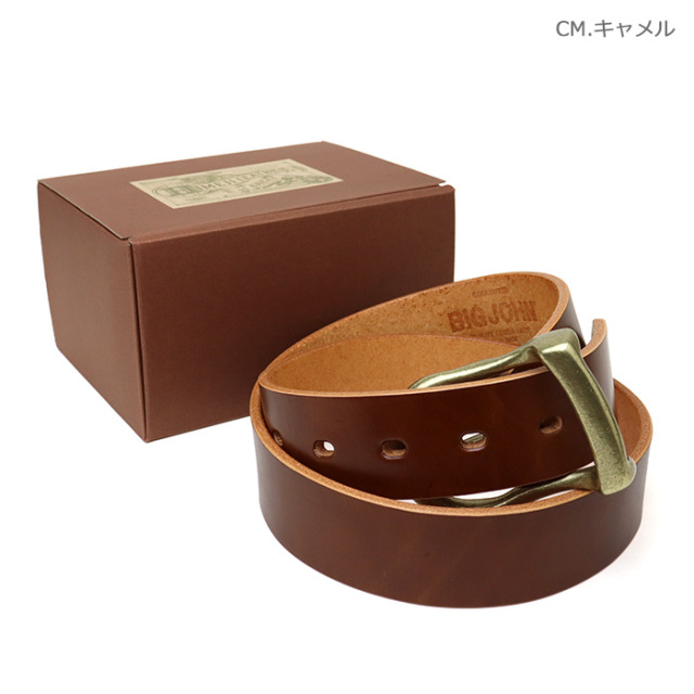 ベル様 BIG JOHN ビッグジョン 5ミリ厚 姫路レザーベルト VBLT02 BK