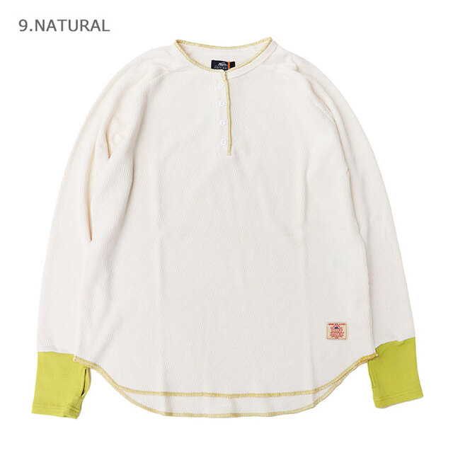 KRIFF MAYER クリフメイヤー レディース ハニカムワッフルバイカラーロンT W2517831/9.ナチュラル