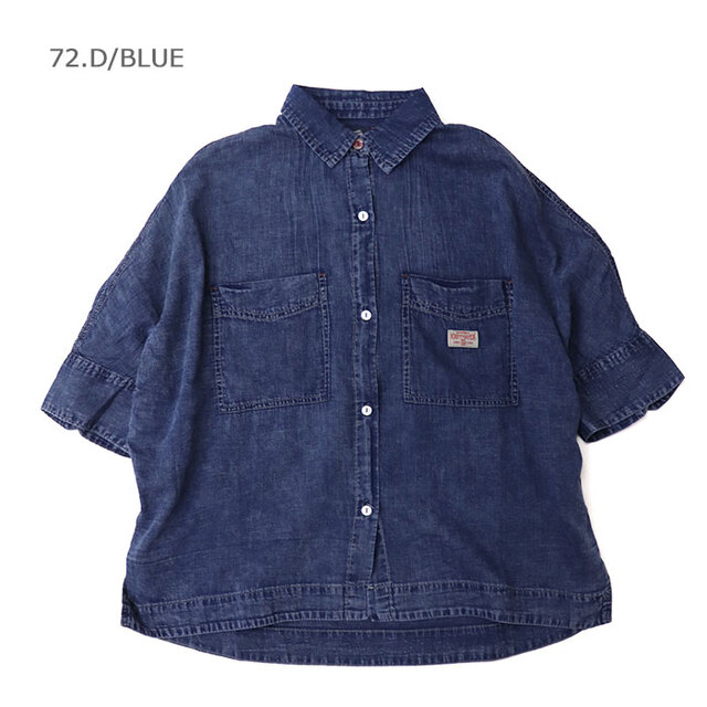 KRIFF MAYER クリフメイヤー レディース エアーライトデニムドルマンシャツ W2545116/72.D/BLUE