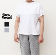 [D] 【SALE・セール】 ダナファヌル Dana Faneuil カットソー スキッパーシャツ ポロシャツ ドット 水玉 半袖 レディース 日本製 d6224505_1.jpg