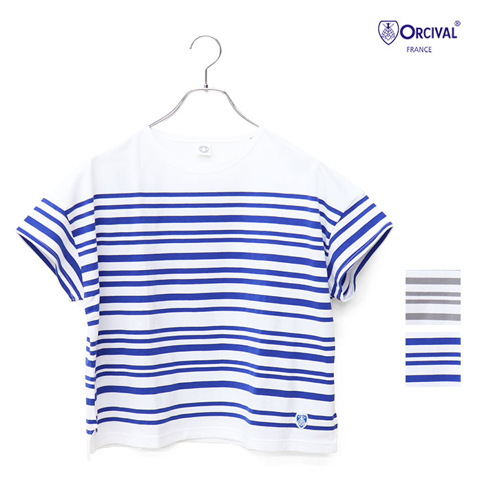 ORCIVAL オーシバル レディース コットン クルーネック半袖Tシャツ OR-C0335LOB