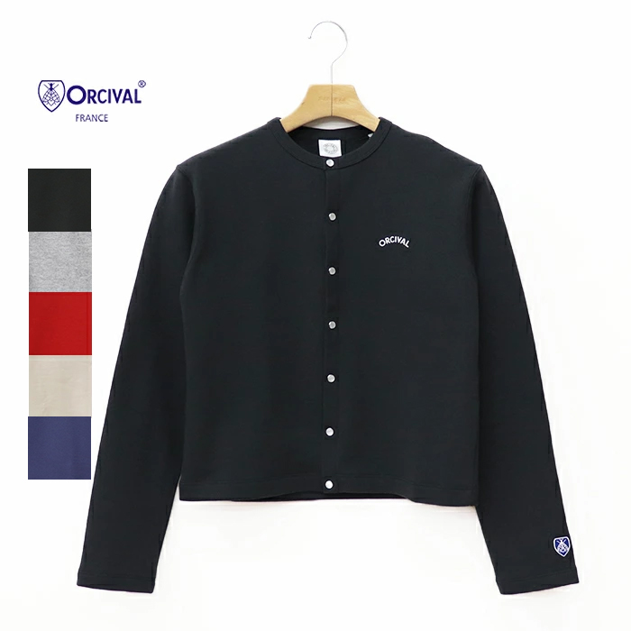 ORCIVAL | コットン裏毛 クルーネックカーディガン WOMEN OR-C0435 MAZ
