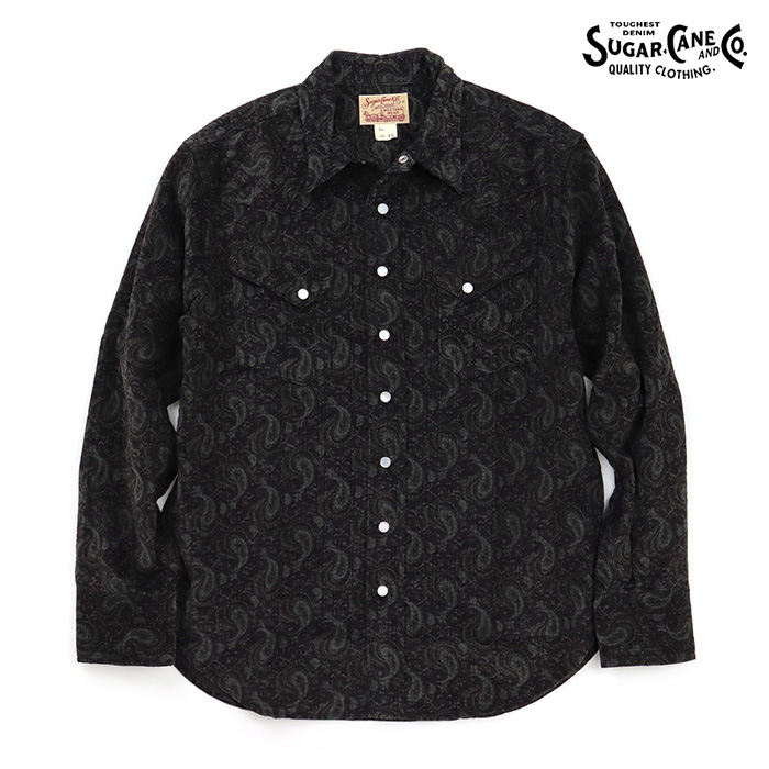 SUGAR CANE シュガーケーン シャツ PRINTED CORDUROY WESTERN SHIRT プリントコーデュロイ ウエスタンシャツ SC29786