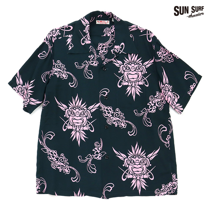 SUN SURF サンサーフ シャツ RAYON HAWAIIAN SHIRT INCARNATION OF GOD レーヨン ハワイアンシャツ インカーネーション・オブ・ゴッド SS39611