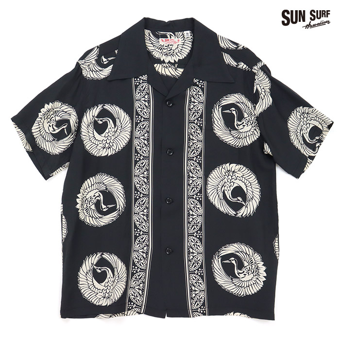 SUN SURF サンサーフ シャツ RAYON HAWAIIAN SHIRT ORIENTAL BORDER レーヨン ハワイアンシャツ オリエンタル・ボーダー SS39629