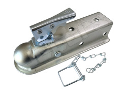 トレーラー ボールカプラー ヒッチカプラー ２インチ(約50.8mm)角フレーム用 牽引重量	3500LBS(1589kg) ２インチヒッチボール対応 チェーン付きカプラーロック付属 (23-09)