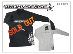 送料無料！クエーキーセンス/ラッシュガード！ ロング！長袖　ＵＶケア♪　Ｓホワイト！