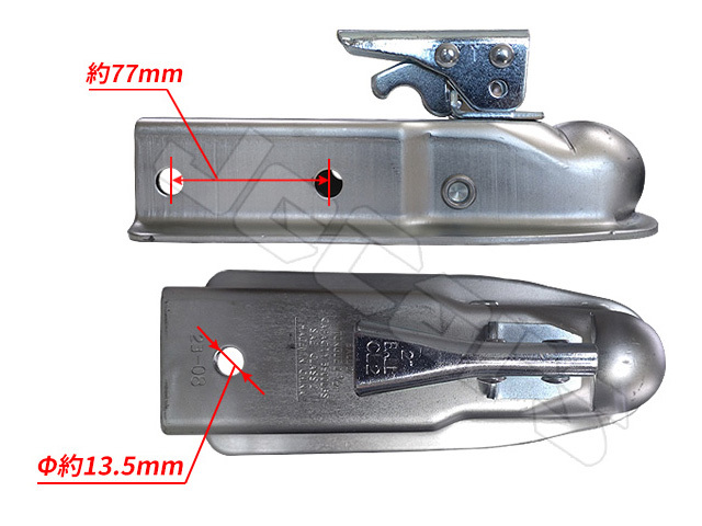 トレーラー ボールカプラー ヒッチカプラー 2.5インチ(約63.5mm)角
