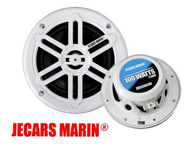 マリン スピーカー 5.25インチ 100ワット 防水 耐水 ホワイト 2個セット DBS5004W 国内発送 在庫有 水上オートバイ ボートなどに
