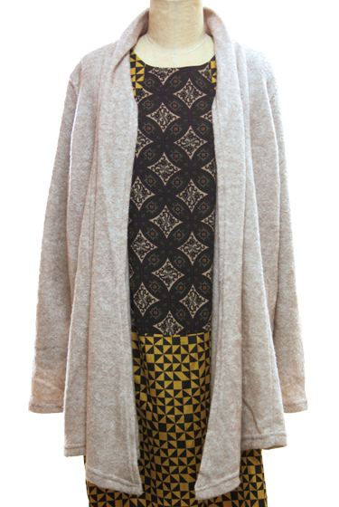 ガウンジャケット　カーディガン（ベージュ）