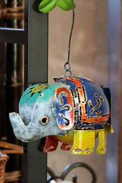 アイアン吊るし象キャンドルホルダー