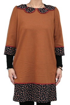 チュニック■小花柄切り替えレトロチュニック（CAM）