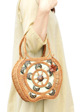 りんごモチーフ手提げアタバッグ