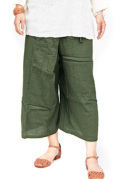 パンツ■タイパンツ　ハーフ（カーキ）