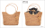 巾着フタ付き　バケツ型手提げかごアタバッグ　ナチュラル